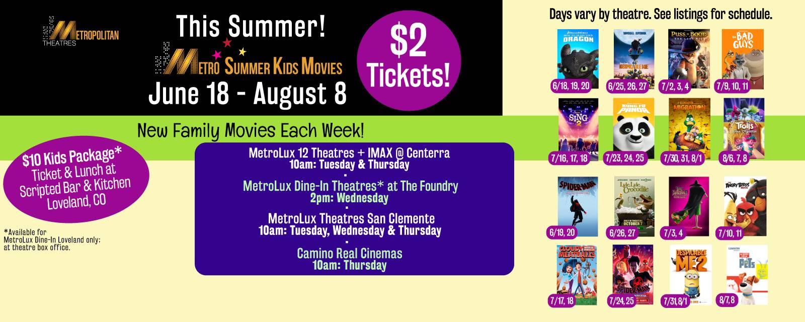 Metro Summer Kids Movies
