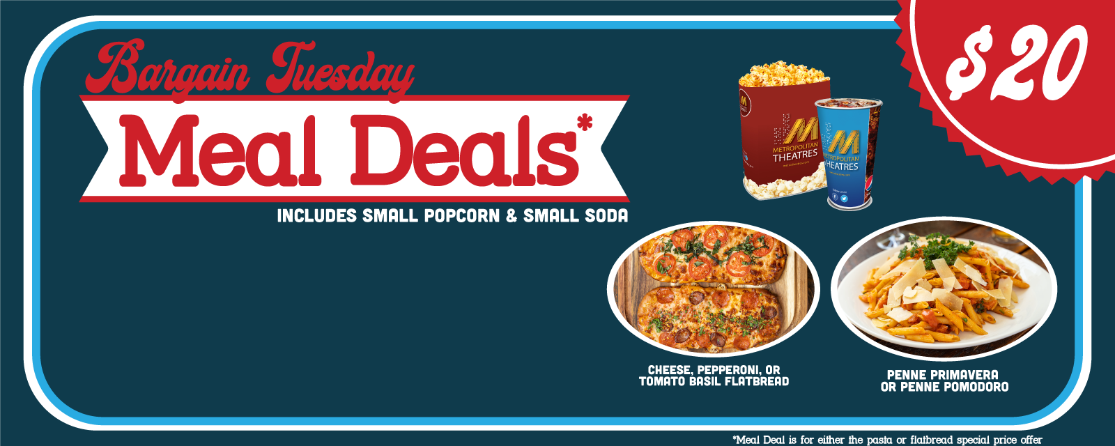 Bargain Tuesday Meal Deals at MetroLux Theatres San Clemente Bargain Tuesday Meal Deals at MetroLux Theatres San Clemente
