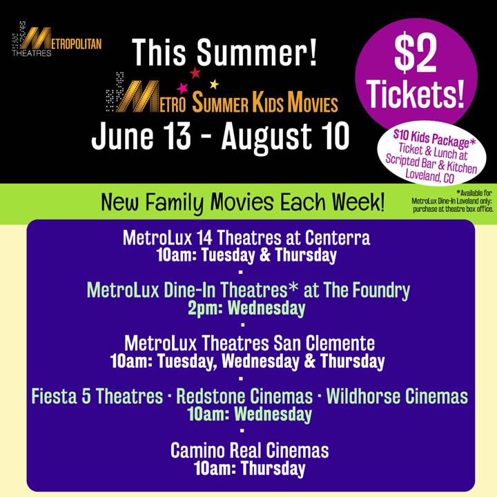 Metro Summer Kids Movies