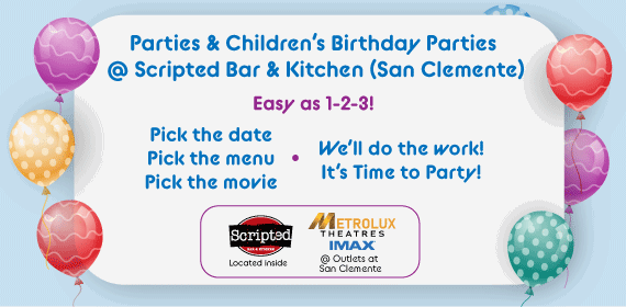 Parties & Birthday Parties @  Scripted Bar & Kitchen - San Clemente