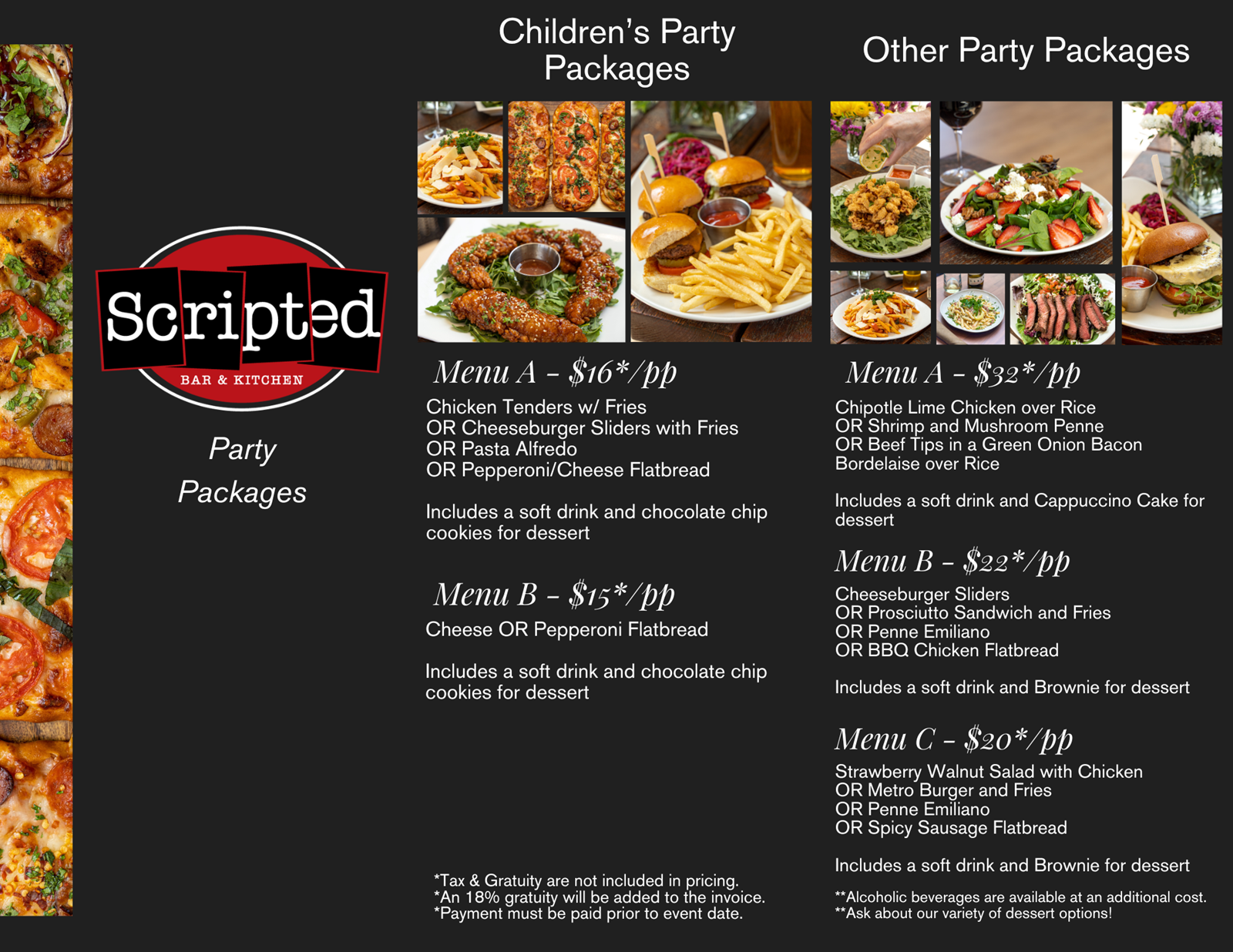 Parties & Birthday Parties @  Scripted Bar & Kitchen - San Clemente