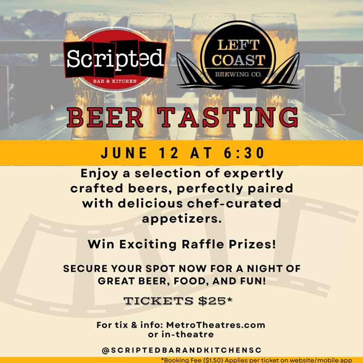 Scripted & Left Coast Beer Tasting event